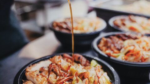 bowl of teriyaki chicken