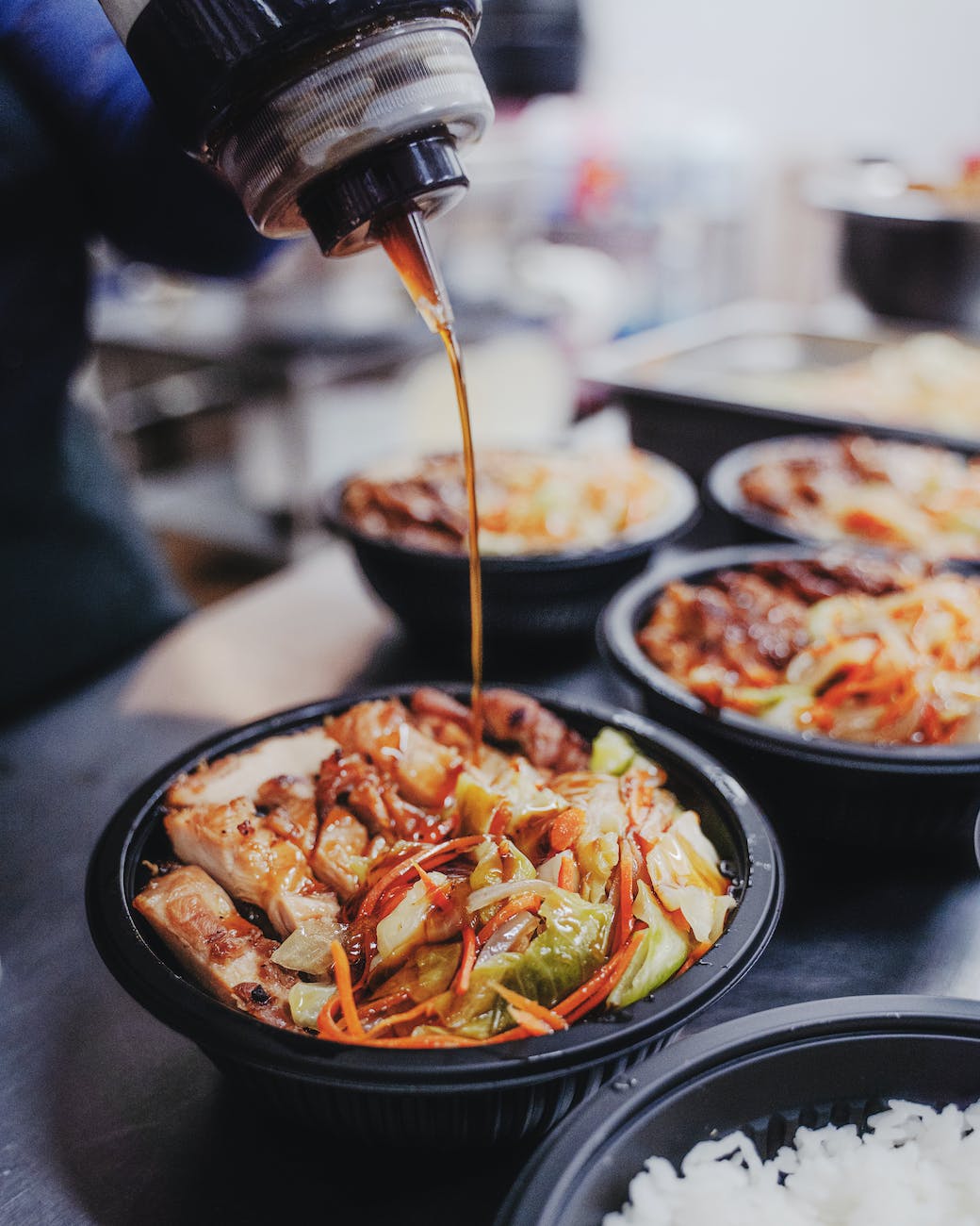 bowl of teriyaki chicken