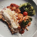 cooked food on white ceramic plate