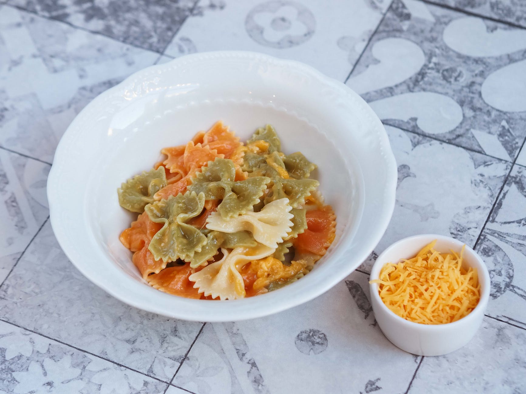 a pasta dish in a bowl