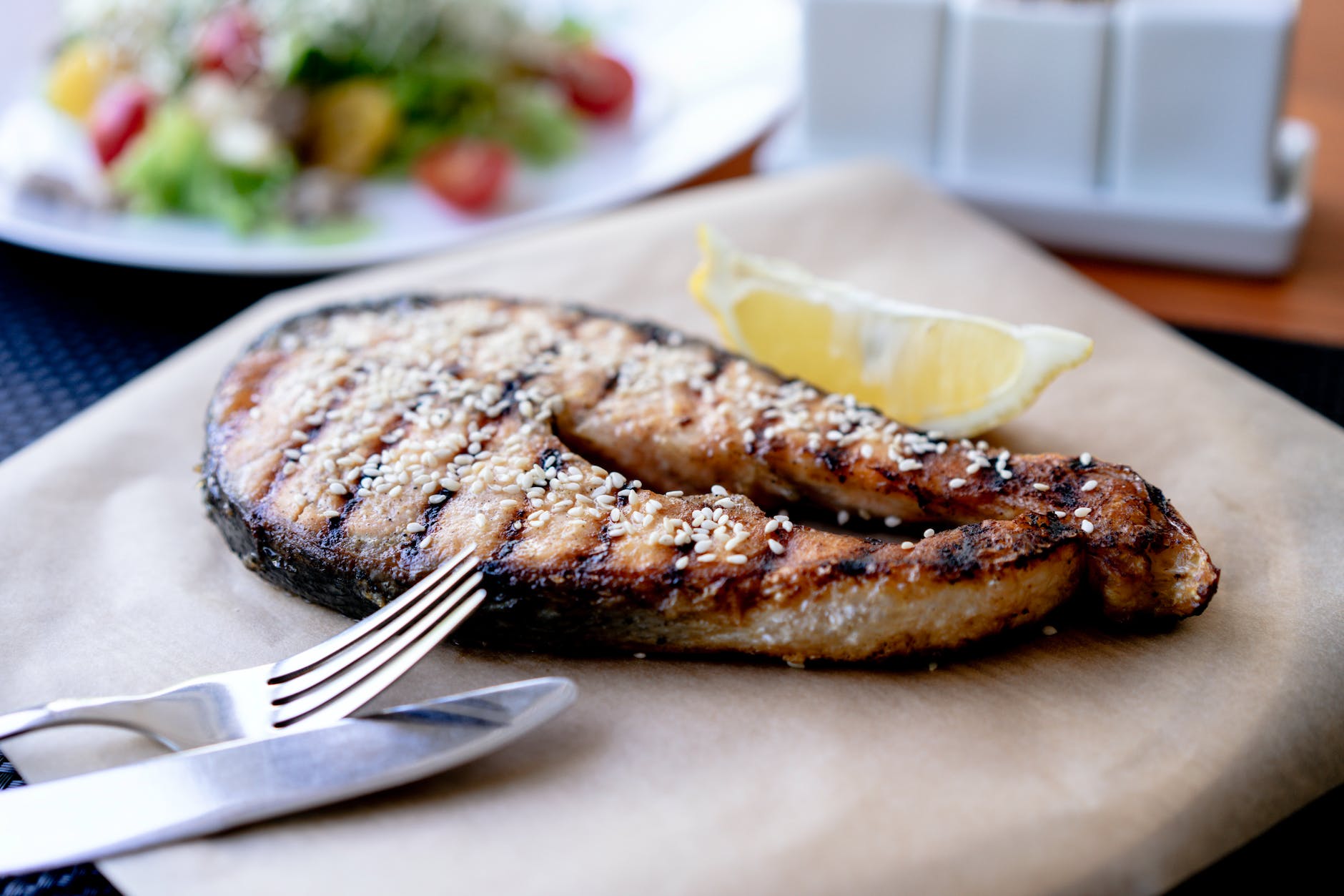 close up photo of sliced cooked fish