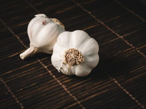 two white garlics